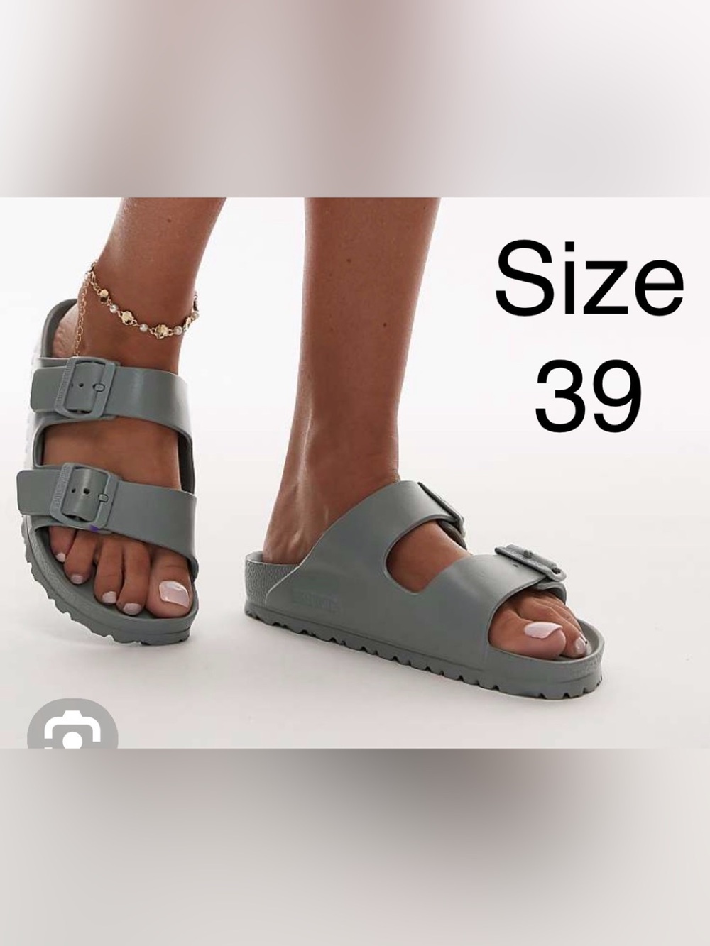 Birkenstock Arizona Soft Footbed Sandals in Sage Green - Picture 2 of 11